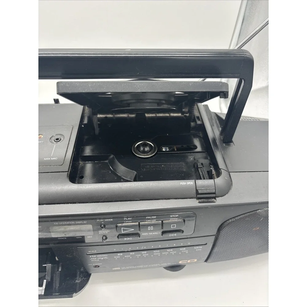 Sony CFD-50 Vintage CD Player  AM/FM Radio Tested. Tape Needs Repair